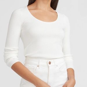 Express Scoop Ribbed Sweater